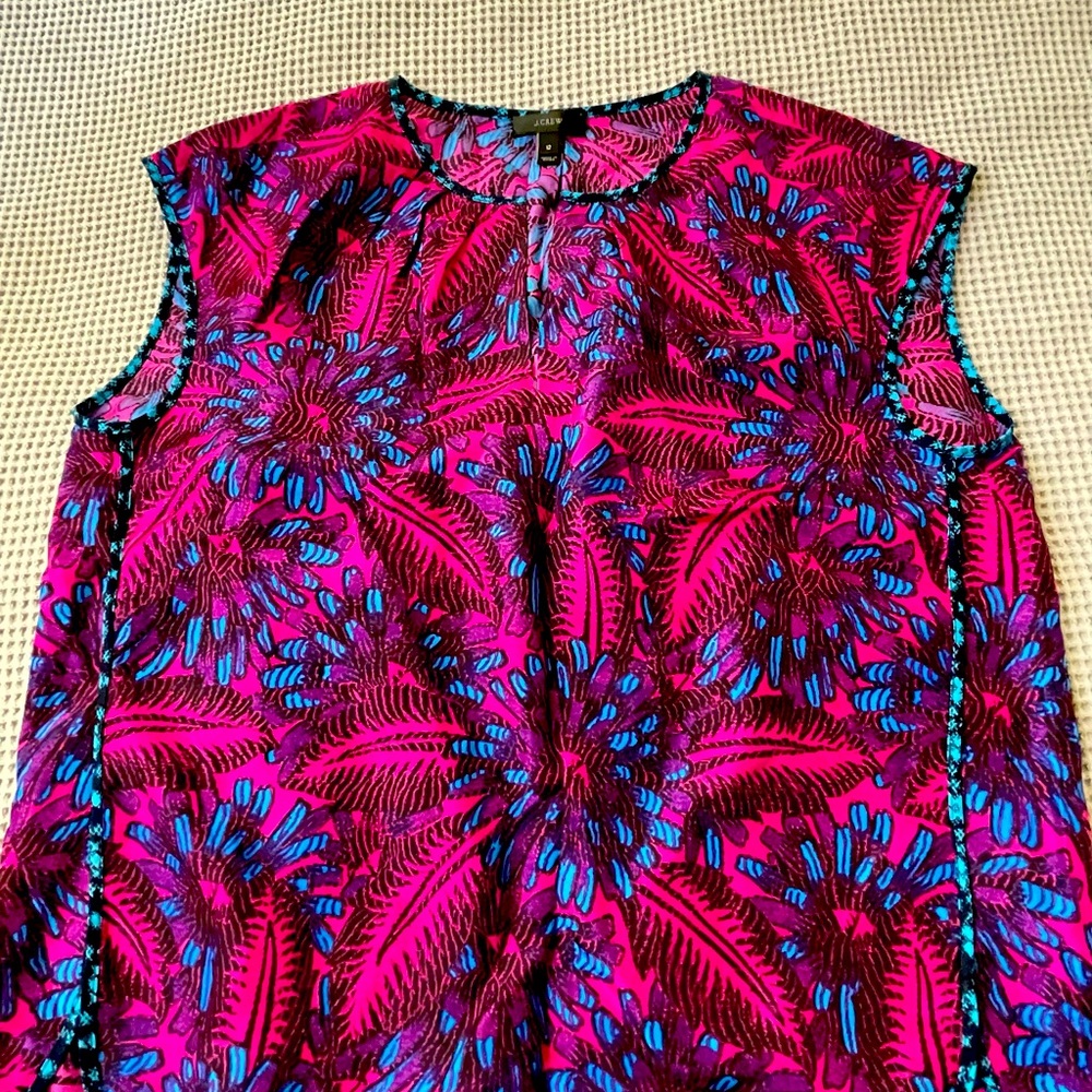 J Crew top sleeveless silk- size 12